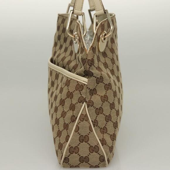 GUCCI GG Canvas Shoulder Bag Beige Gold - Picture 4 of 16